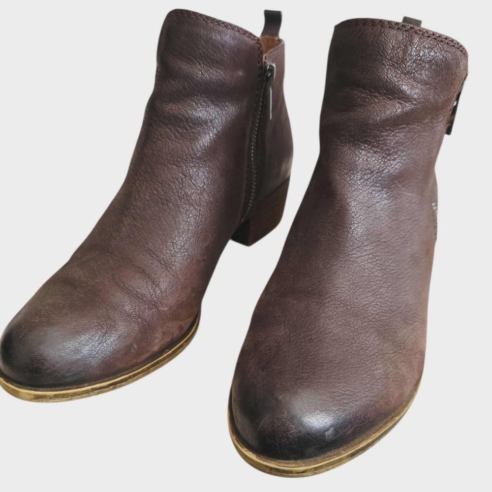 Lucky Brand Women’s Leather Basel Ankle Boots Booties Size 11